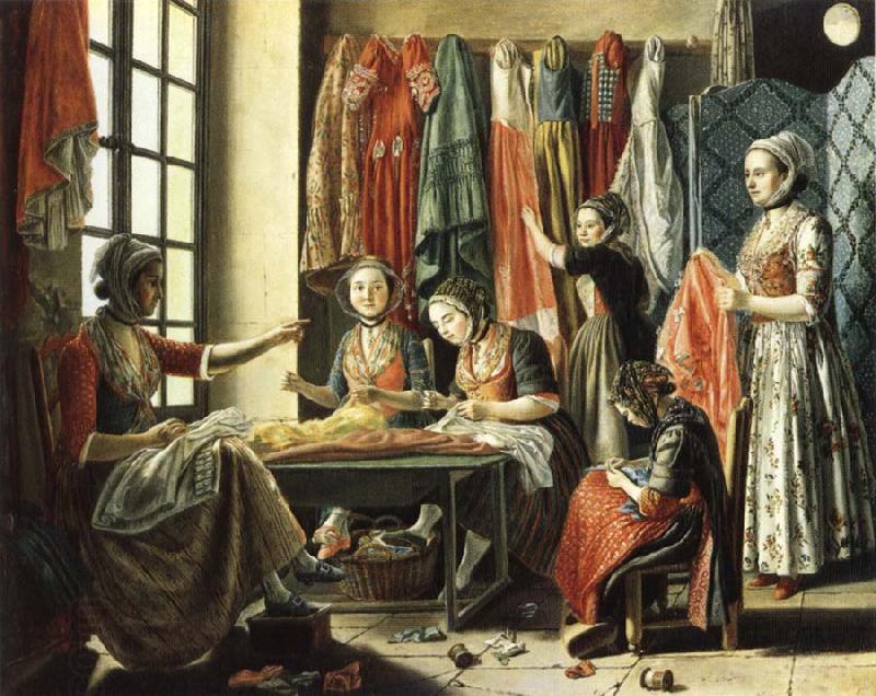 unknow artist Dressmaker's Shop in Arles China oil painting art